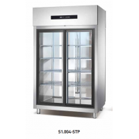 uprighted showcase with two sides glass doors S1.0G4-STP