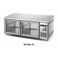 undercounted showcase with two sides slide glass doorsWS18G4-ST